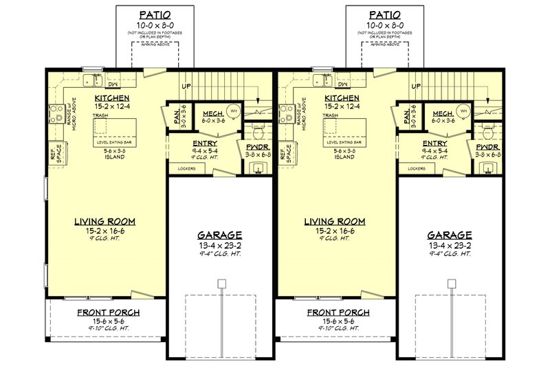 House Design - Floor Plan - Main Floor for Farmhouse House Plan #430-375 - 3 bed, 2.5 bath