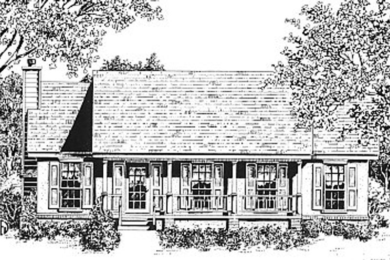 Home Plan - Country Exterior - Front Elevation Plan #14-147