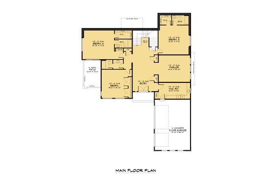 Floor Plan - Main Floor for Contemporary House Plan #1066-216 - 5 bed, 5 bath