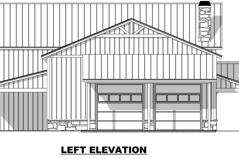 Architectural House Design - Exterior - Other Elevation 1 for Barndominium House Plan #1084-11 - 3 bed, 2.5 bath