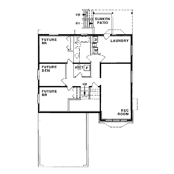 Traditional Floor Plan - Lower Floor Plan #47-312