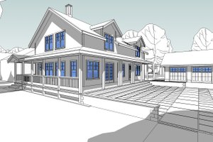 Exterior - Front Elevation for Bungalow House Plan #528-2 - 3 bed, 2.5 bath