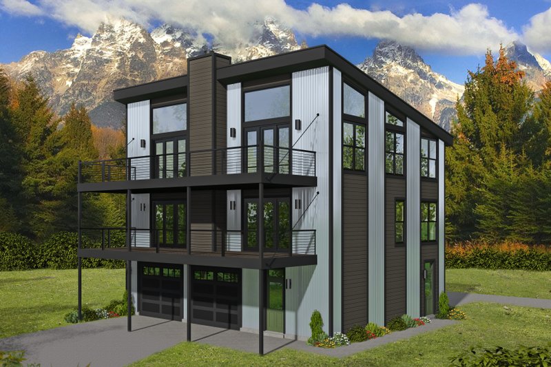 House Plan Design - Contemporary Exterior - Front Elevation Plan #932-256