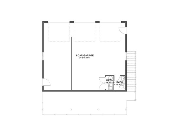 Barndominium Floor Plan - Main Floor Plan #1060-482