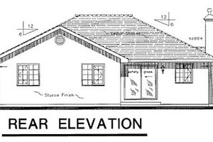 Exterior - Rear Elevation for Traditional House Plan #18-181 - 3 bed, 2 bath