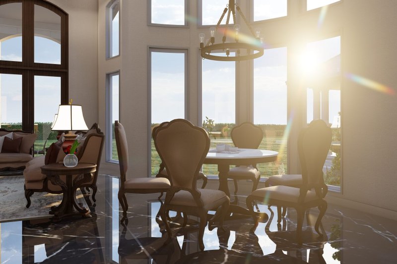 Architectural House Design - Interior - Dining Room for European House Plan #17-3401 - 6 bed, 6 bath