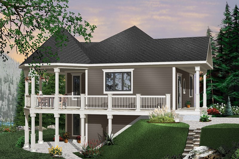 House Plan Design - Cottage Exterior - Front Elevation Plan #23-421