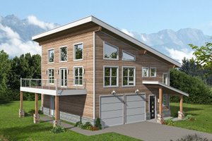 Contemporary Exterior - Front Elevation Plan #932-365