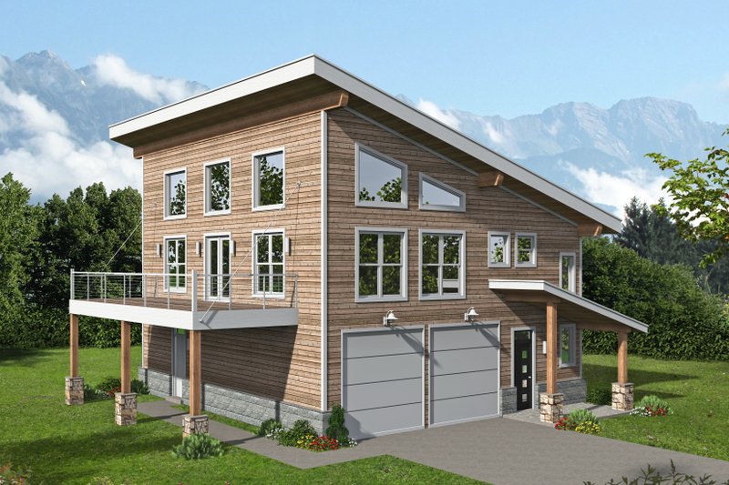 Home Plan - Contemporary Exterior - Front Elevation Plan #932-365