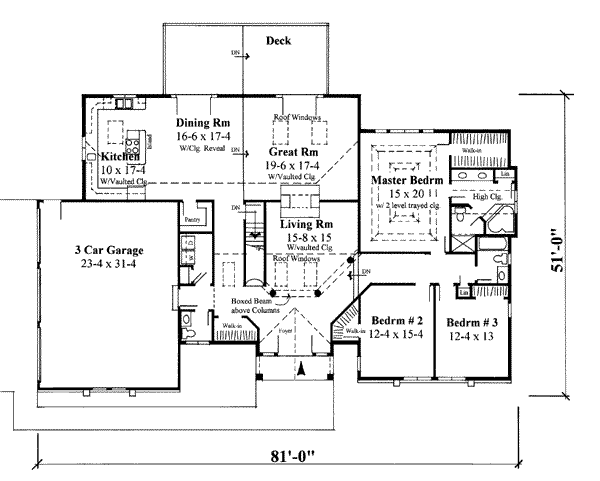 Traditional Floor Plan - Main Floor Plan #75-144