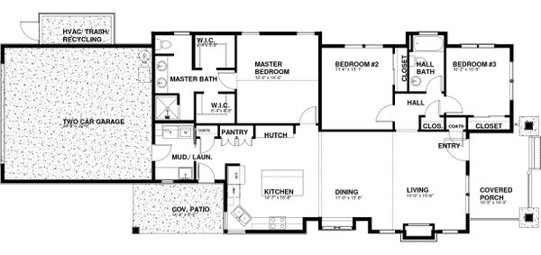 Home Plan - Craftsman Floor Plan - Main Floor Plan #895-99