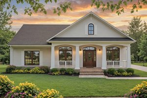 House Blueprint - Traditional Exterior - Front Elevation Plan #21-588