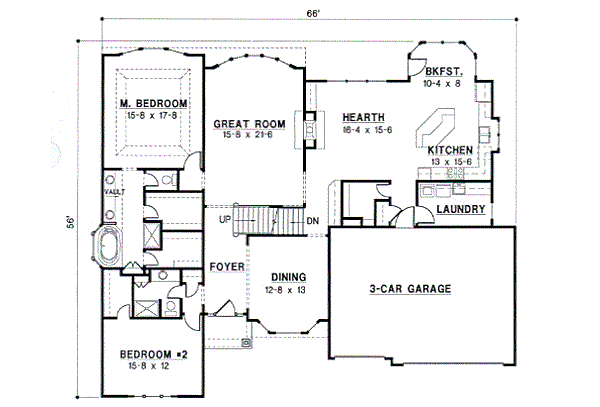 Traditional Floor Plan - Main Floor Plan #67-432