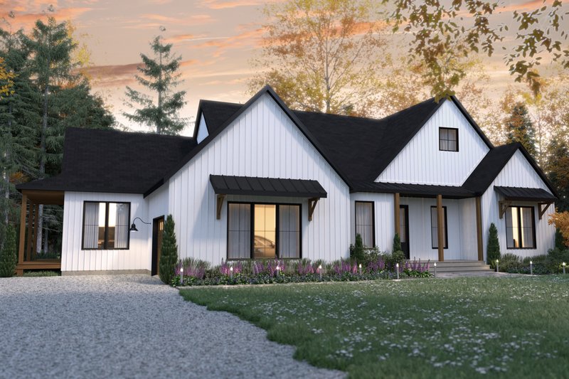 Architectural House Design - Exterior - Front Elevation 3 for Farmhouse House Plan #23-2738 - 2 bed, 2.5 bath
