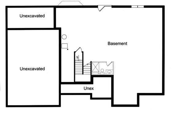 Floor Plan - Lower Floor for Traditional House Plan #46-903 - 3 bed, 2 bath