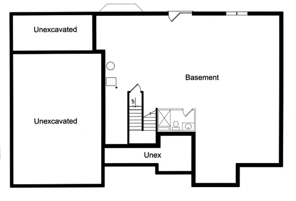 Home Plan - Traditional Floor Plan - Lower Floor Plan #46-903