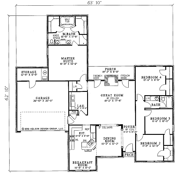 Traditional Floor Plan - Main Floor Plan #17-1032