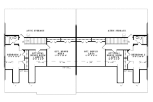Floor Plan - Upper Floor for Country House Plan #17-2301 - 2 bed, 2.5 bath