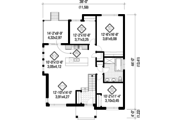 Contemporary Style House Plan - 3 Beds 1 Baths 1436 Sq/Ft Plan #25-4464 