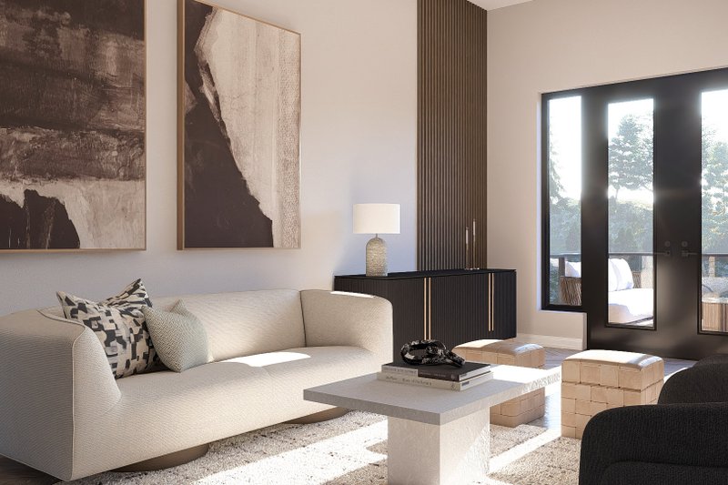 House Plan Design - Interior - Family Room 2 for Modern House Plan #455-733 - 3 bed, 2.5 bath