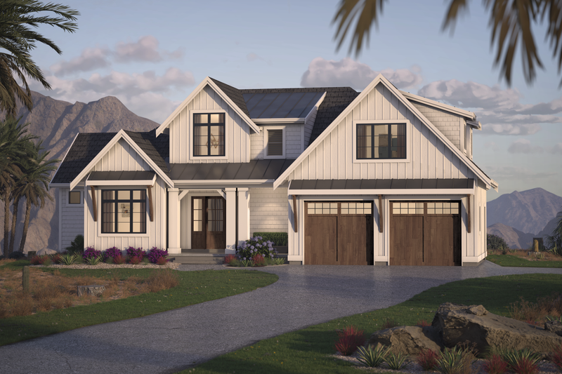 House Blueprint - Farmhouse Exterior - Front Elevation Plan #1086-4