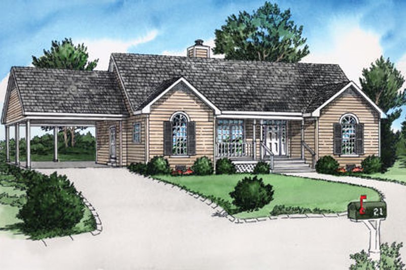 Traditional Style House Plan - 2 Beds 2 Baths 987 Sq/Ft Plan #16-240