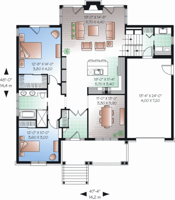Home Plan - Country Floor Plan - Main Floor Plan #23-2231