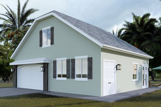 Exterior - Front Elevation 6 for Traditional House Plan #1060-223, 1 bath