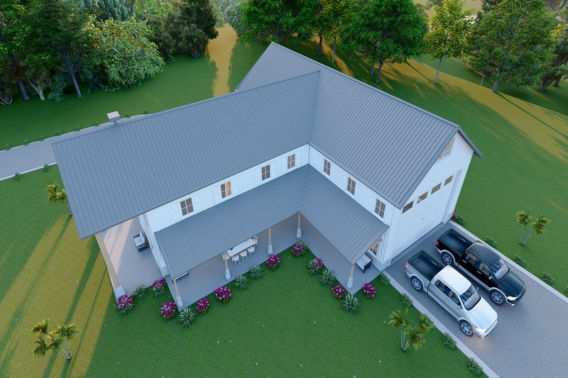 Home Plan - Exterior - Other Elevation 4 for Barndominium House Plan #1107-29 - 4 bed, 3 bath