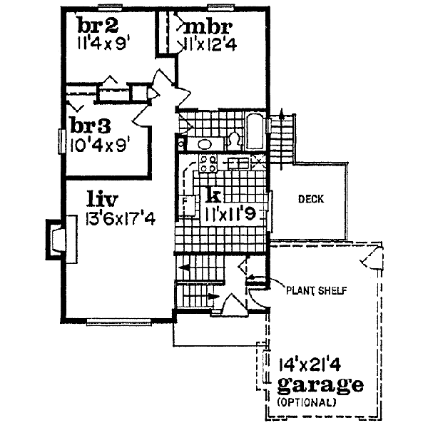 Traditional Floor Plan - Main Floor Plan #47-226