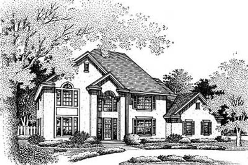 European Style House Plan - 3 Beds 4 Baths 2912 Sq/Ft Plan #50-184 ...