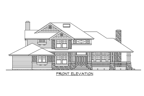 Exterior - Other Elevation for Craftsman House Plan #132-121 - 4 bed, 2.5 bath