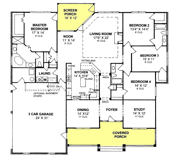 Cottage Floor Plan - Main Floor Plan #20-1362