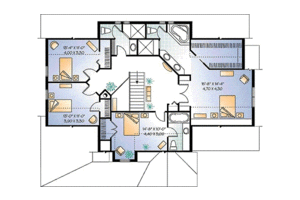 Floor Plan - Upper Floor for Country House Plan #23-396 - 4 bed, 3.5 bath