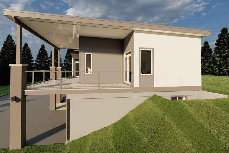House Plan Design - Exterior - Other Elevation 3 for Contemporary House Plan #126-251 - 3 bed, 3 bath