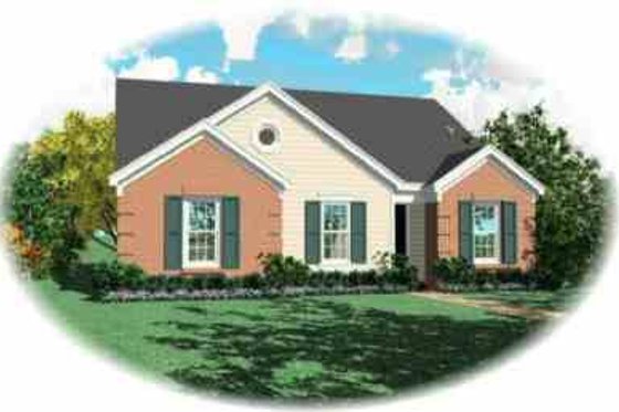 Exterior - Front Elevation for Traditional House Plan #81-164 - 3 bed, 2 bath