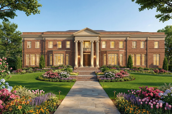 Exterior - Front Elevation 3 for Classical House Plan #119-480 - 5 bed, 4.5 bath