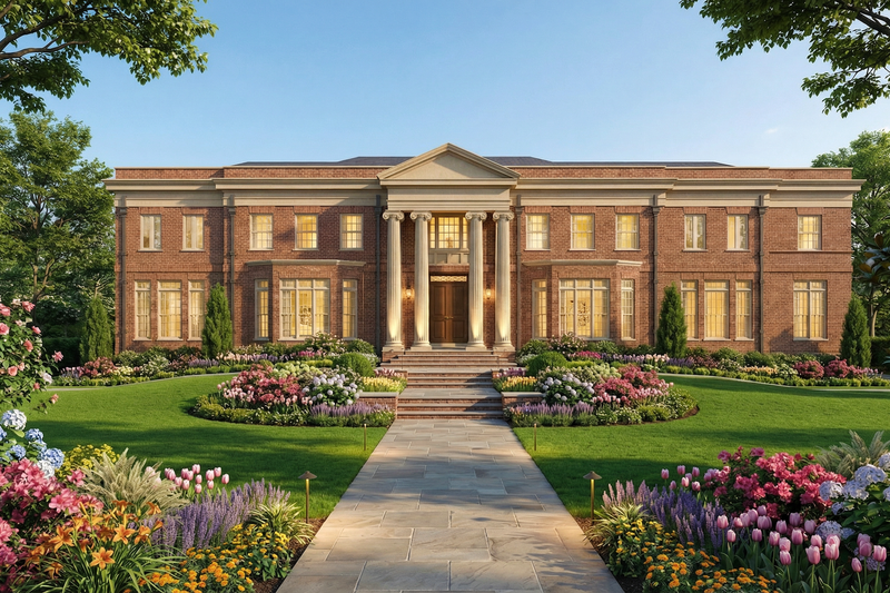 Architectural House Design - Exterior - Front Elevation 3 for Classical House Plan #119-480 - 5 bed, 4.5 bath