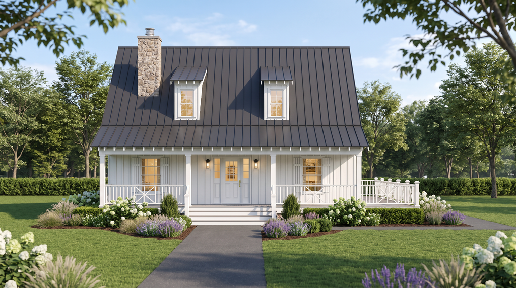 Exterior - Front Elevation 2 for Farmhouse House Plan #923-511 - 2 bed, 2 bath