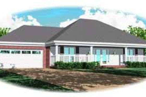 Exterior - Front Elevation for Southern House Plan #81-314 - 3 bed, 2 bath