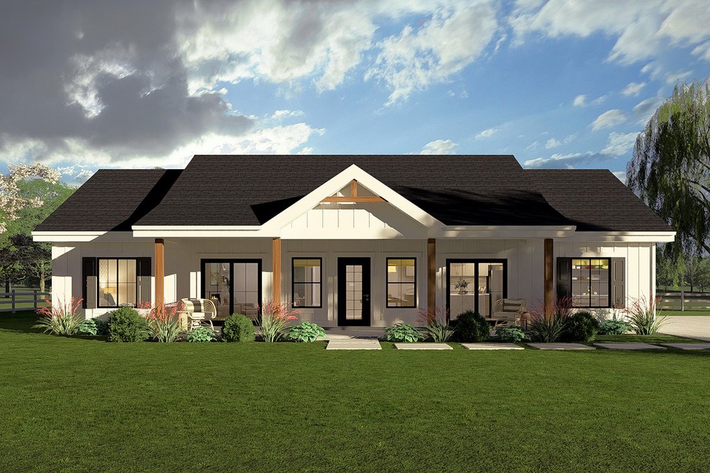 Exterior - Front Elevation 2 for Farmhouse House Plan #126-310 - 3 bed, 2.5 bath