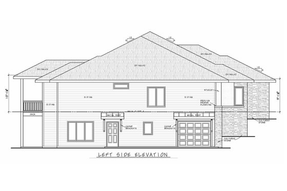 Exterior - Other Elevation 3 for Contemporary House Plan #20-2357 - 5 bed, 4 bath