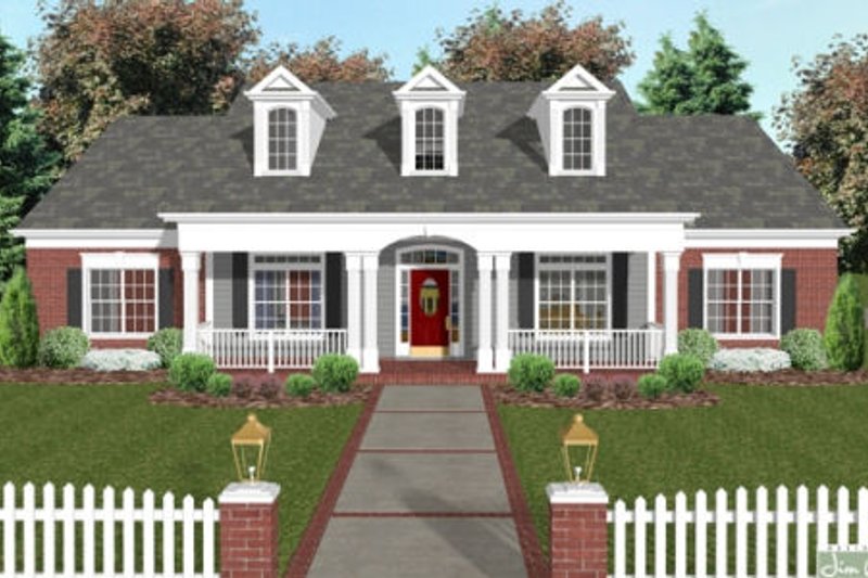 Home Plan - Country Exterior - Front Elevation Plan #56-582