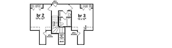 House Design - Country Floor Plan - Upper Floor Plan #36-161