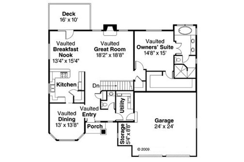 Home Plan - Floor Plan - Main Floor House Plan #124-756 - 3 bed, 2.5 bath