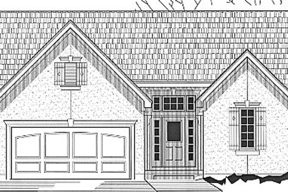 Exterior - Front Elevation for Traditional House Plan #67-690 - 3 bed, 2 bath