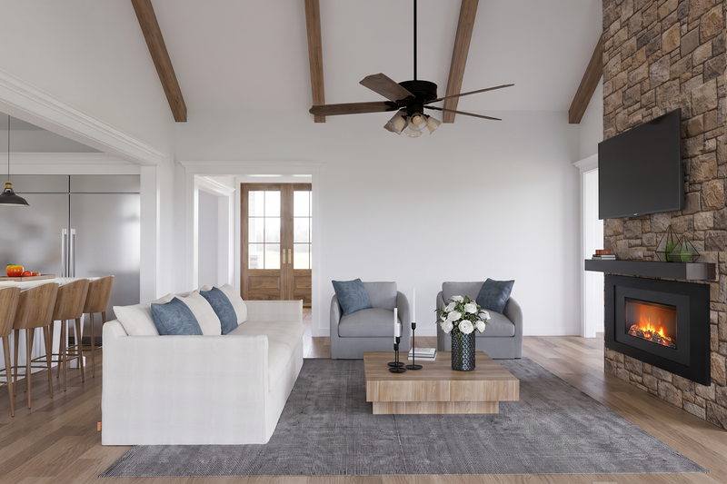 House Blueprint - Interior - Family Room 1 for Farmhouse House Plan #923-510 - 3 bed, 3.5 bath
