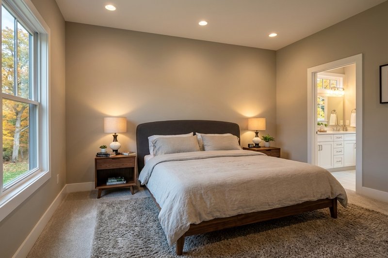 House Blueprint - Interior - Master Bedroom 1 for Farmhouse House Plan #51-1528 - 3 bed, 2.5 bath