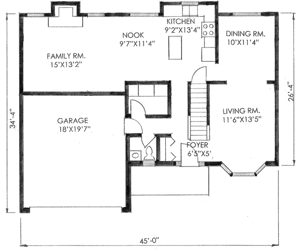 Traditional Floor Plan - Main Floor Plan #136-110