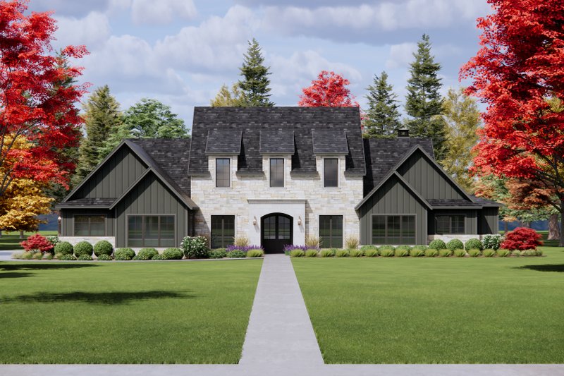 Dream House Plan - Tudor Exterior - Front Elevation Plan #1096-11
